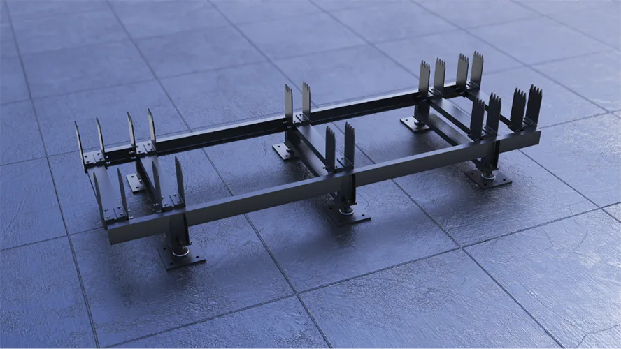 Steel support platform